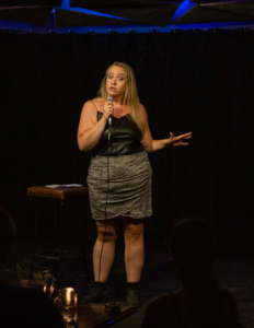 abby stonehouse performing standup